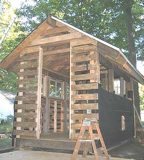 chicken coop built from pallets