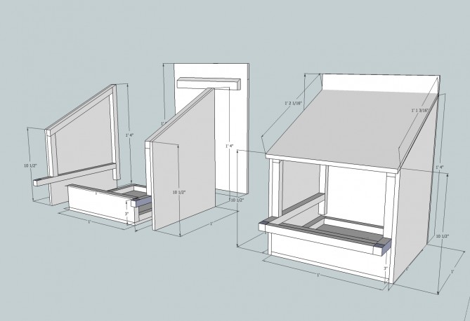 Nesting Box Plans in SketchUp | Root Simple
