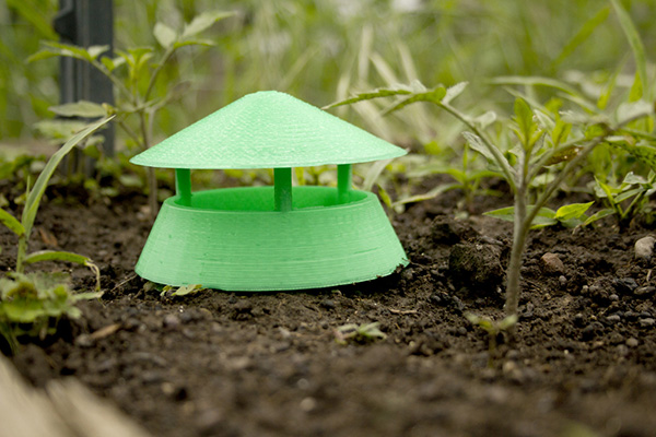 3D printed slug trap. Via Modern Farmer.