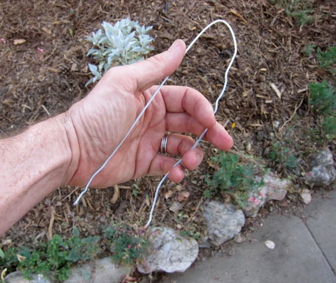 Make Irrigation Line Hold Downs With Coat Hangers Root Simple